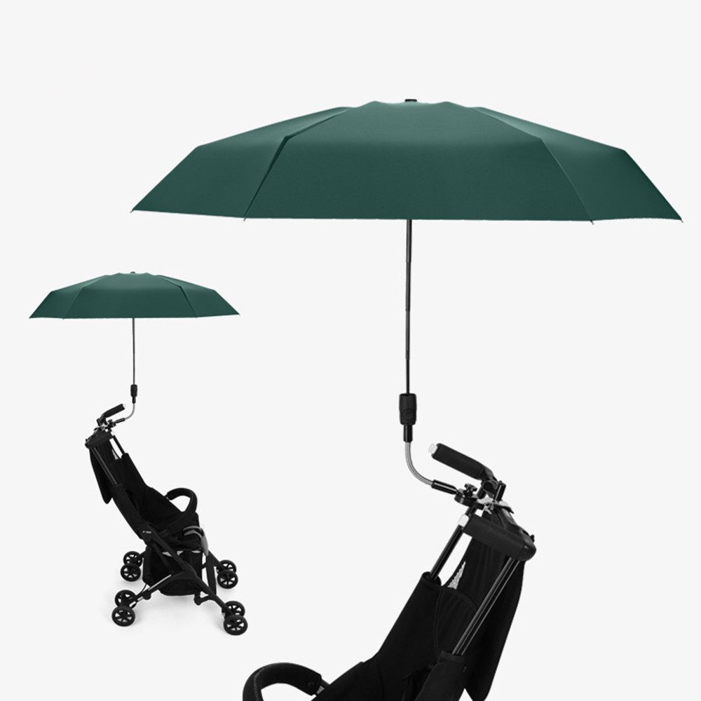 XDeer Partnerschirm Sonnenschirm Kinderwagen,Freie Lenkung Einstellbar Abnehmbar, Universeller Klemme,uv schutz UPF,Regenfest,90cm,Mit Schirmständer