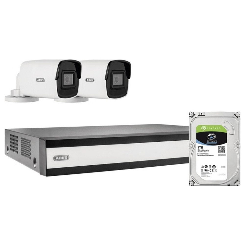 ABUS Überwachungskamera ABUS ABUS Komplett-Set mit 2 PoE Mini Tube-Kameras + Rekorder TVVR3642