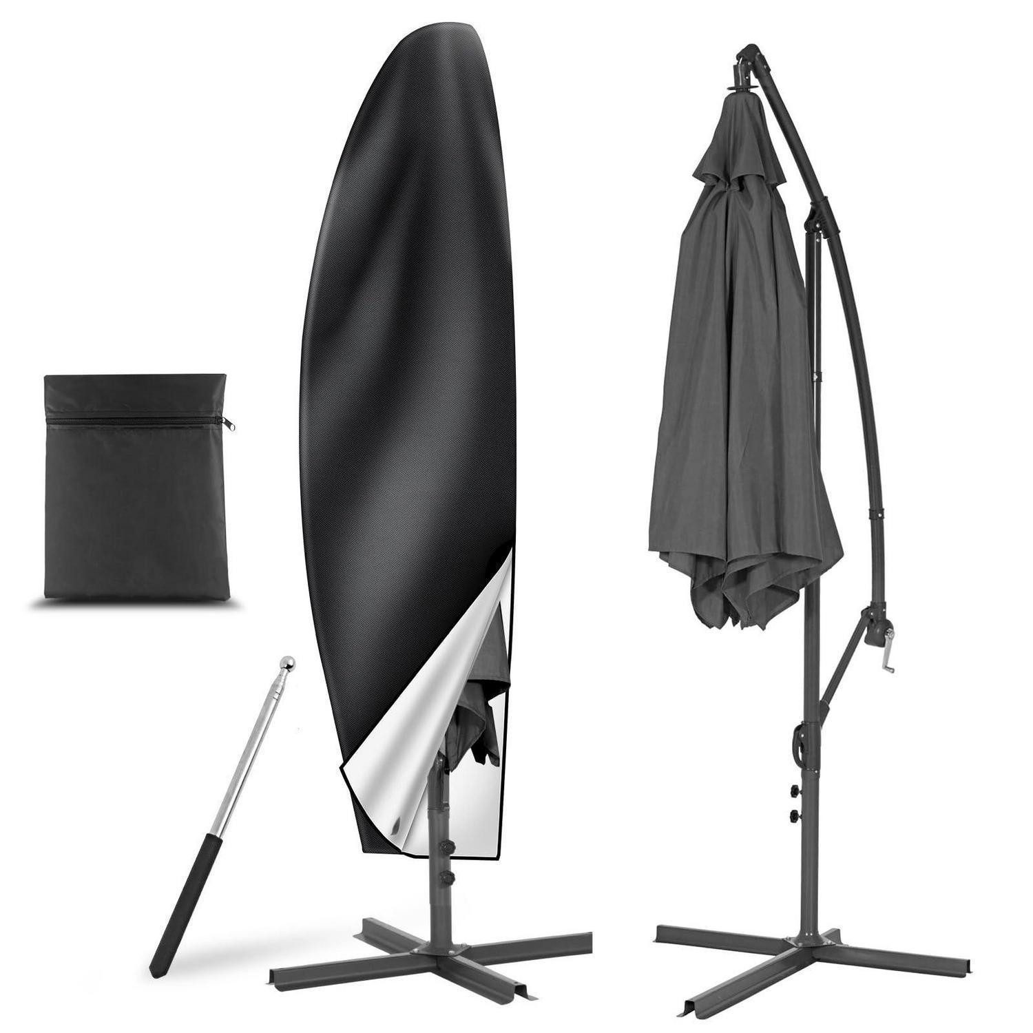 LuxusKollektion Sonnenschirm-Schutzhülle Sonnenschirm Schutzhülle 265cm Schwarz (1-St)