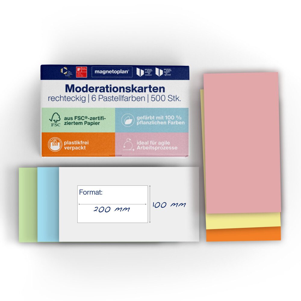 HOLT Moderationskoffer Kommunikationskarten sortiert 200x100mm 500St.