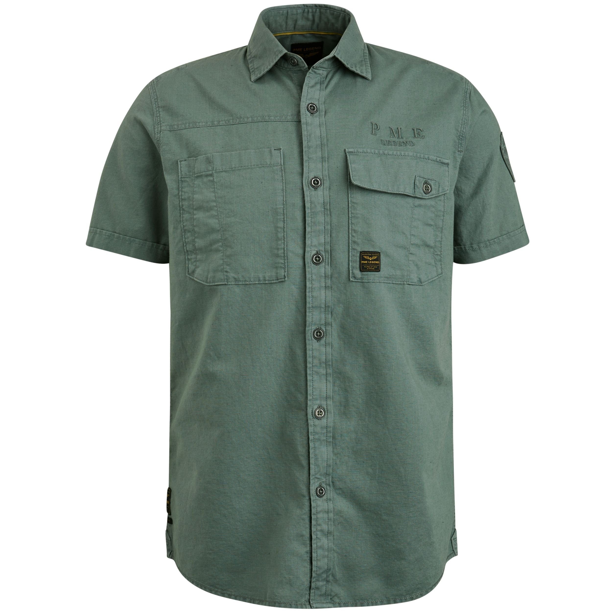 PME LEGEND Outdoorhemd Short Sleeve Shirt Ctn Linen Cargo Walker