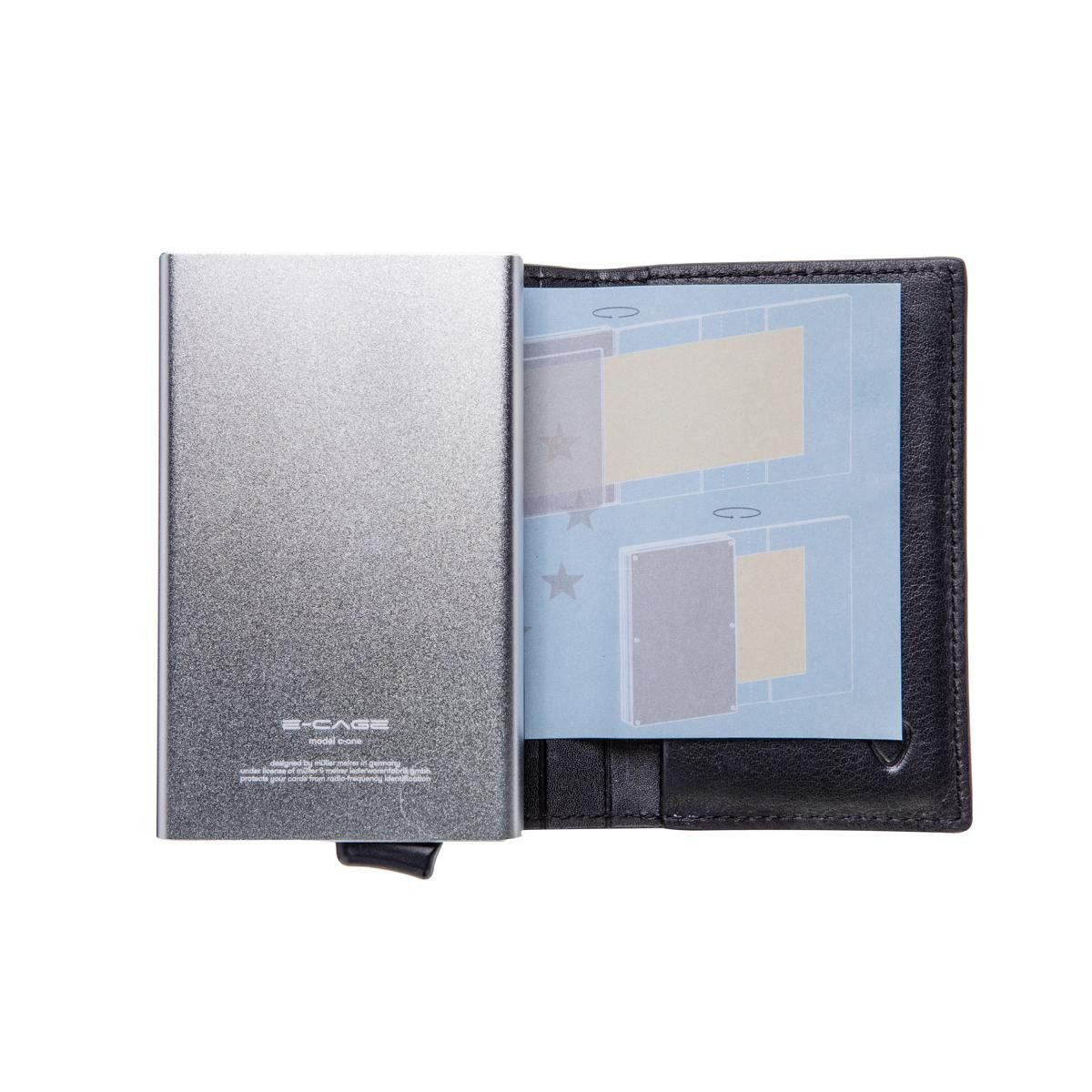 Strellson Geldbörse Carter C-One E-Cage sv8o Herren Geldbörsen/Kartenetui Leder Hochformat (1 Stück, 1-tlg., B/H/T)ca. 7/10/1 cm), RFID-Schutz