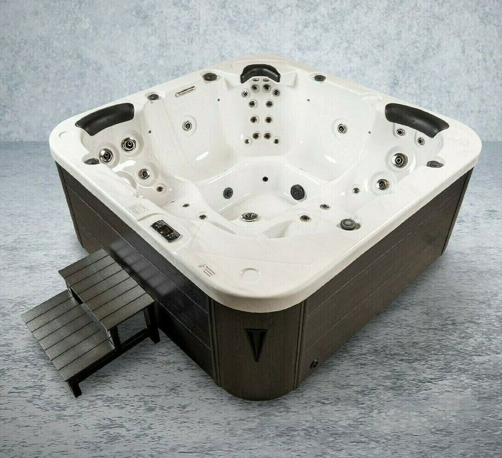 Thumbnail - DEKO VERTRIEB BAYERN Whirlpool XXL Luxus SPA LED Whirlpool SET 215x215 Farblicht Outdoor Indoor Pool