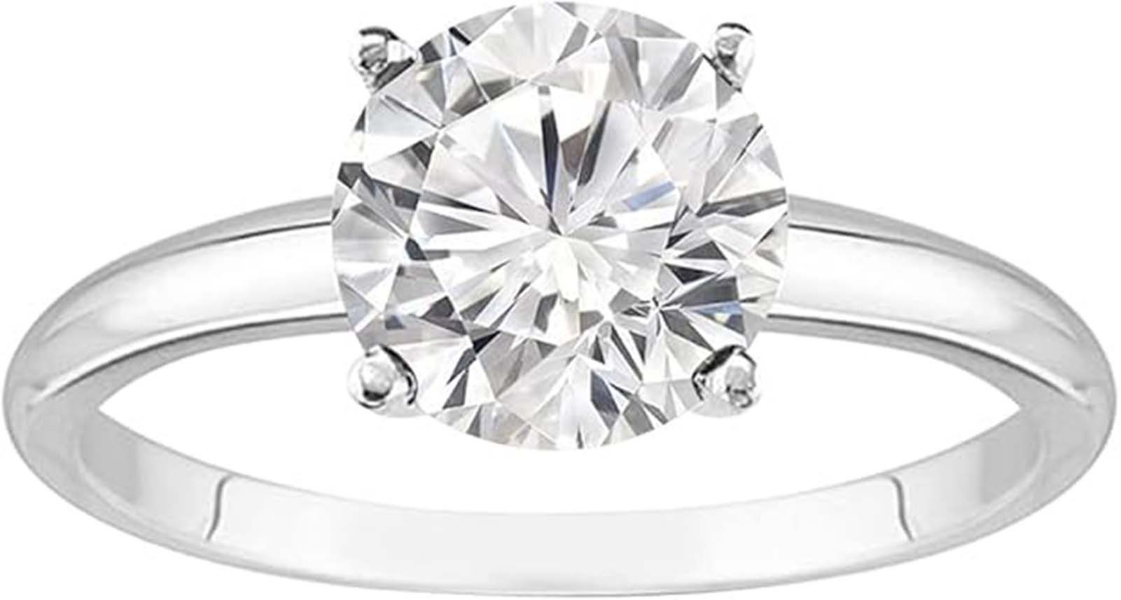 Jumpeak Diamantring 2ct/3ct E VVS2 3ex, 14K Gold Labordiamant Ring, Verlobungsring, Lab Grown Diamant Ring, Jubiläumsring, Diamanten im Brillantschliff