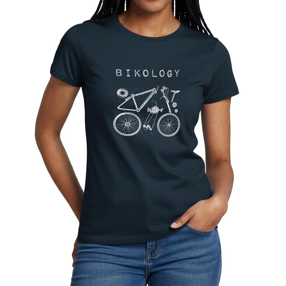 T-Shirt Bikology, Fahrradhumor Frauen T-Shirt