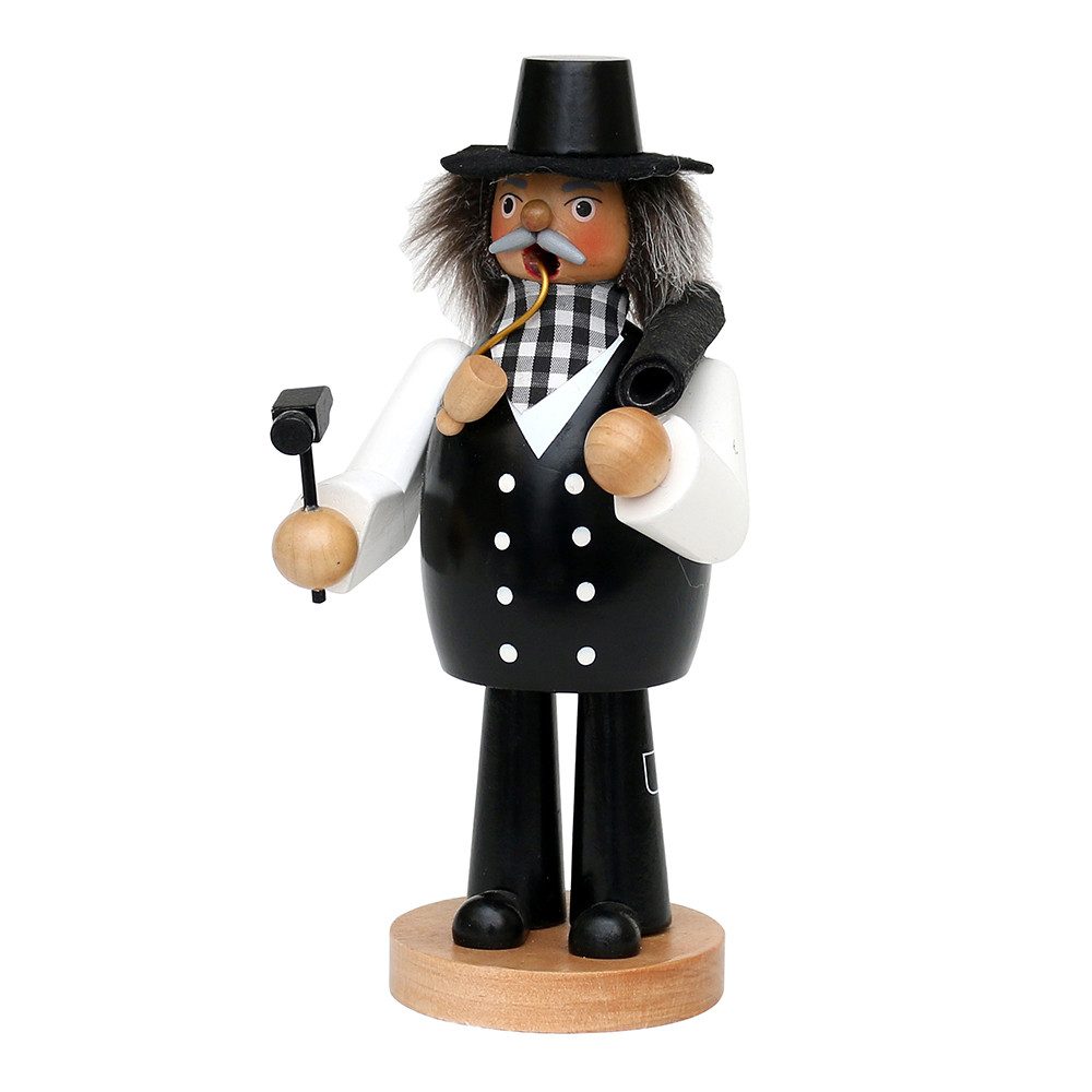Dekohelden24 Räuchermännchen Räuchermann als Zimmermann, ca. 20 cm, Detailreiche Handwerkswerkzeuge und Rauchfunktion