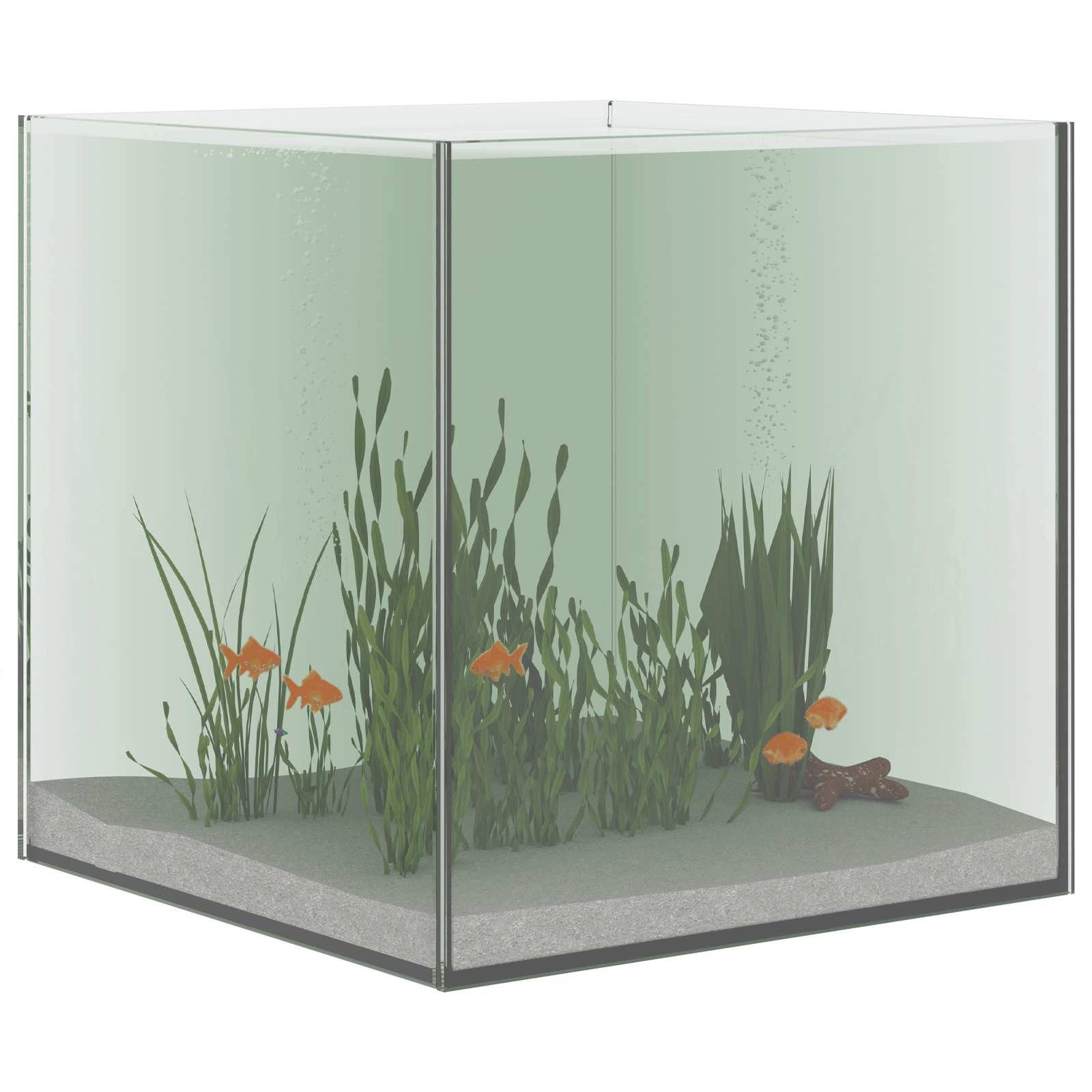 vidaXL Aquarium 30 x 30 x 30 cm Aquarium mit Speicher Weiß Glas