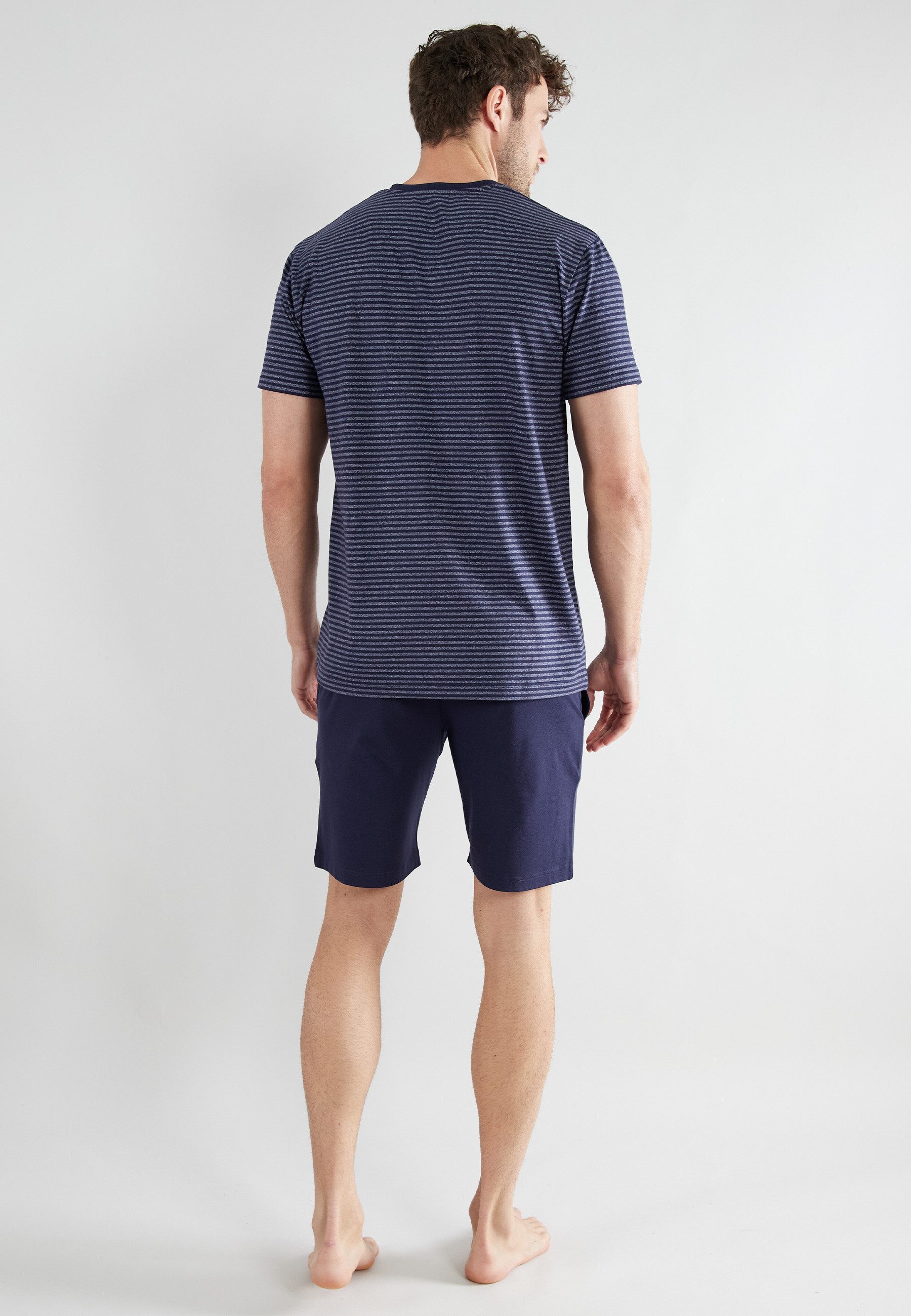 bugatti Shorty BUGATTI Herren Shorty blau quergestreift (1 tlg)