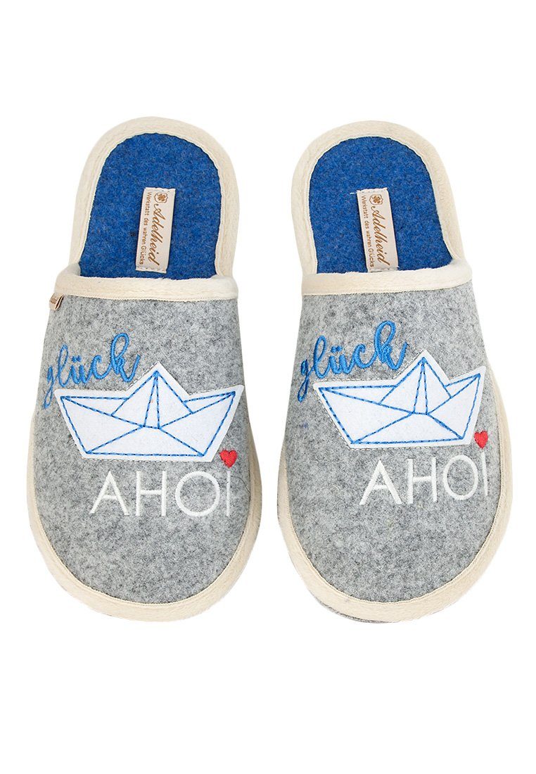 ADELHEID Glück Ahoi Boot Filzpantoffel Pantoffel