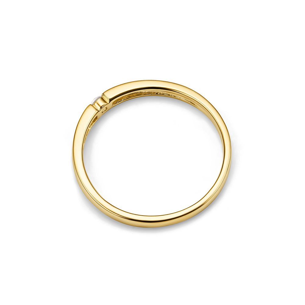 Miore Verlobungsring Damen 9K Gelbgold Solitär Diamant in 0,05ct, 0,10ct, 0,15ct, 0,25ct, in Spannfassung - Echtgold