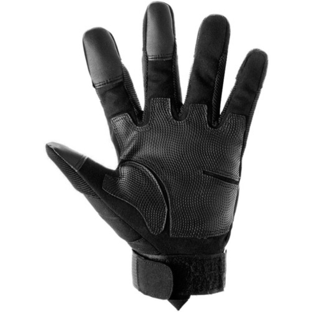 Trizand Multisporthandschuhe Taktische Sporthandschuhe Outdoor Handschuhe Survival Camping (1 Paar Taktische Handschuhe für vielseitige Anwendung, 2-St., Handschuhe XL/L, Schwarz/Khaki, stylisch und funktional) Touchscreen-kompatibel, verstellbar, rutschfest, modisches Design