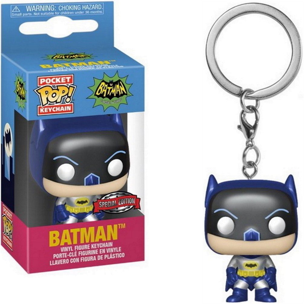 Funko Schlüsselanhänger Batman - Pop! SP Batman 80th Pocket (Metallic)