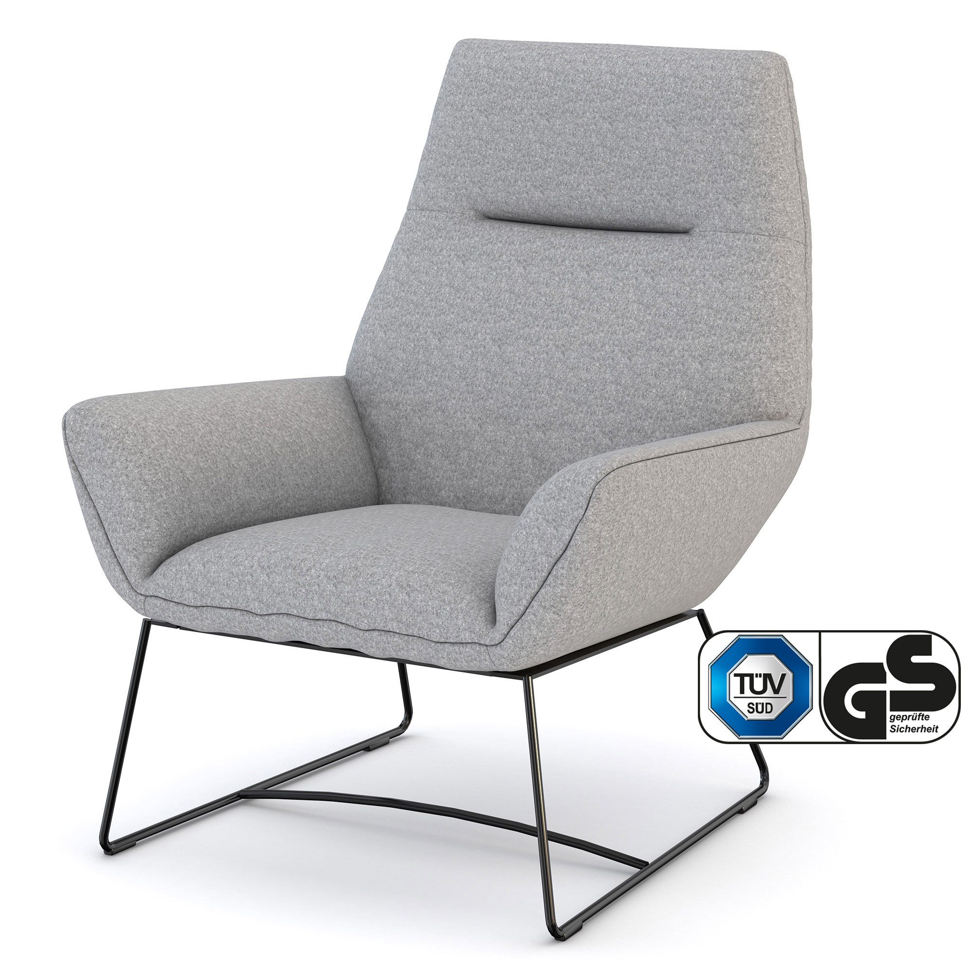 ASSMANN Büromöbel Loungesessel (100x87x81cm Bequemer Polsterrücken, fertig montiert, für Büro und Homeoffice)