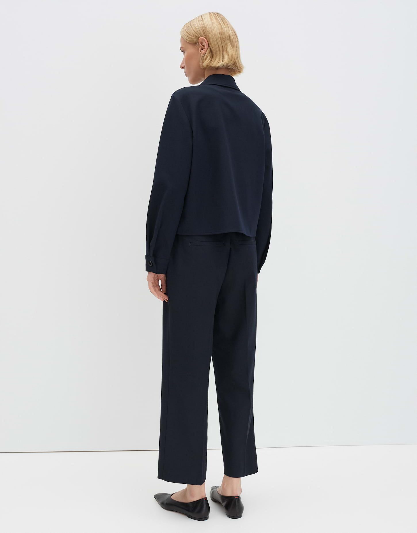 someday Hemdbluse ZWOLI Regular Boxy aus Viskose Woll Mix gerader Schnitt, verkürzte Länge, fließender Fall