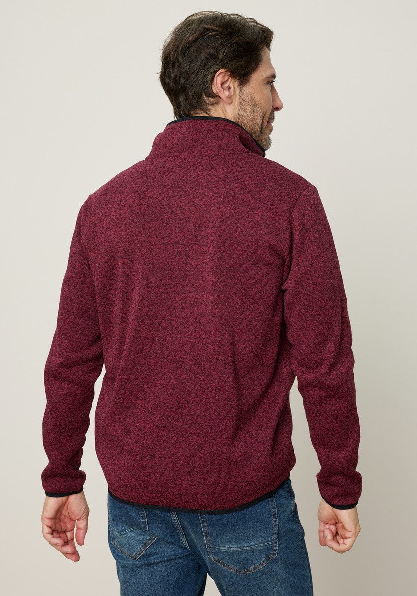 Man's World Fleecepullover mit hoch geschlossenem Ausschnitt, melierte Optik, sportlicher Stil – Bild 2 von 5