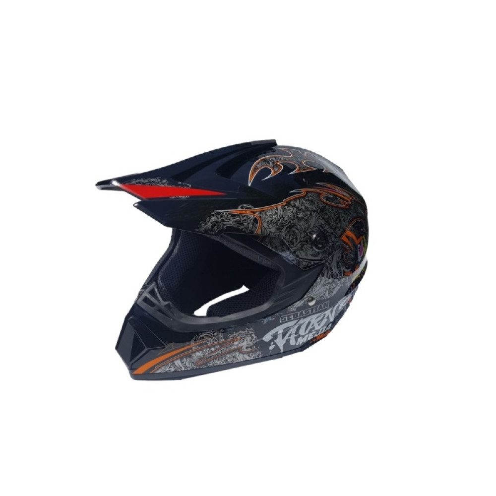 FunSport-Factory Motocrosshelm Mejia Kinder Crosshelm Motocross Helm Kinder Motorradhelm Schwarz