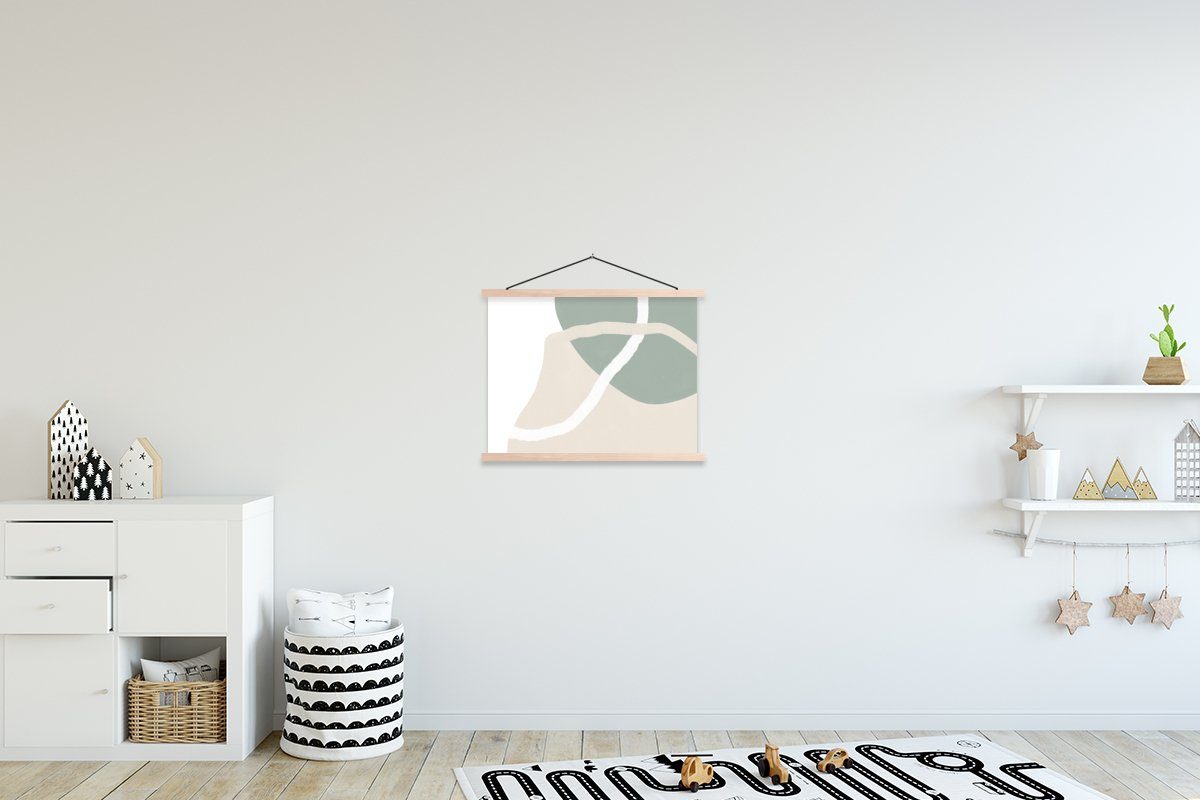 MuchoWow Poster Minimalismus - Pastell Posterleiste, Wohnzimmer, Textilposter für St), - (1 Magnetisch Bilderleiste, Gestaltung