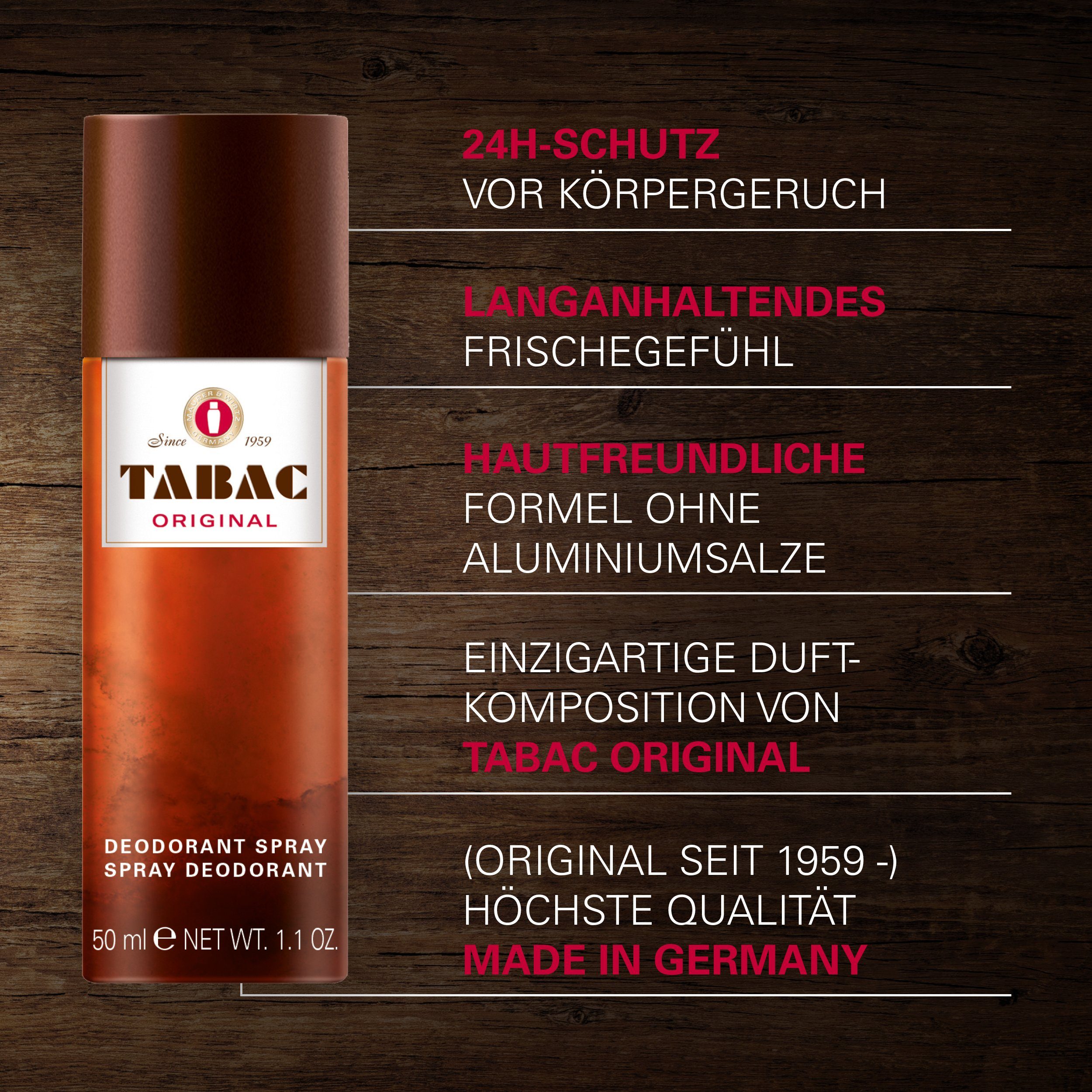 Haushalt Parfums Tabac Original Duft-Set ASL 50ml + DG 50ml + Deo 50ml + Rasierschaum 50g