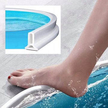AKKEE Dichtungsband Bad Wasserbarriere Silikonstreifen Duschwanddichtung, (1-St., 100CM), für Nass- und Trockentrennung, geeignet für Küche und Badezimmer