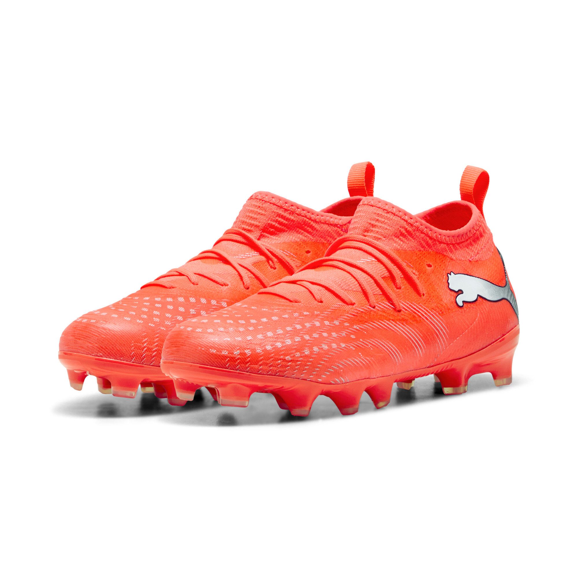 PUMA FUTURE 9 MATCH FG/AG JR Fußballschuh für Rasenplätze, Obermaterial aus Synthetik, Schnürung