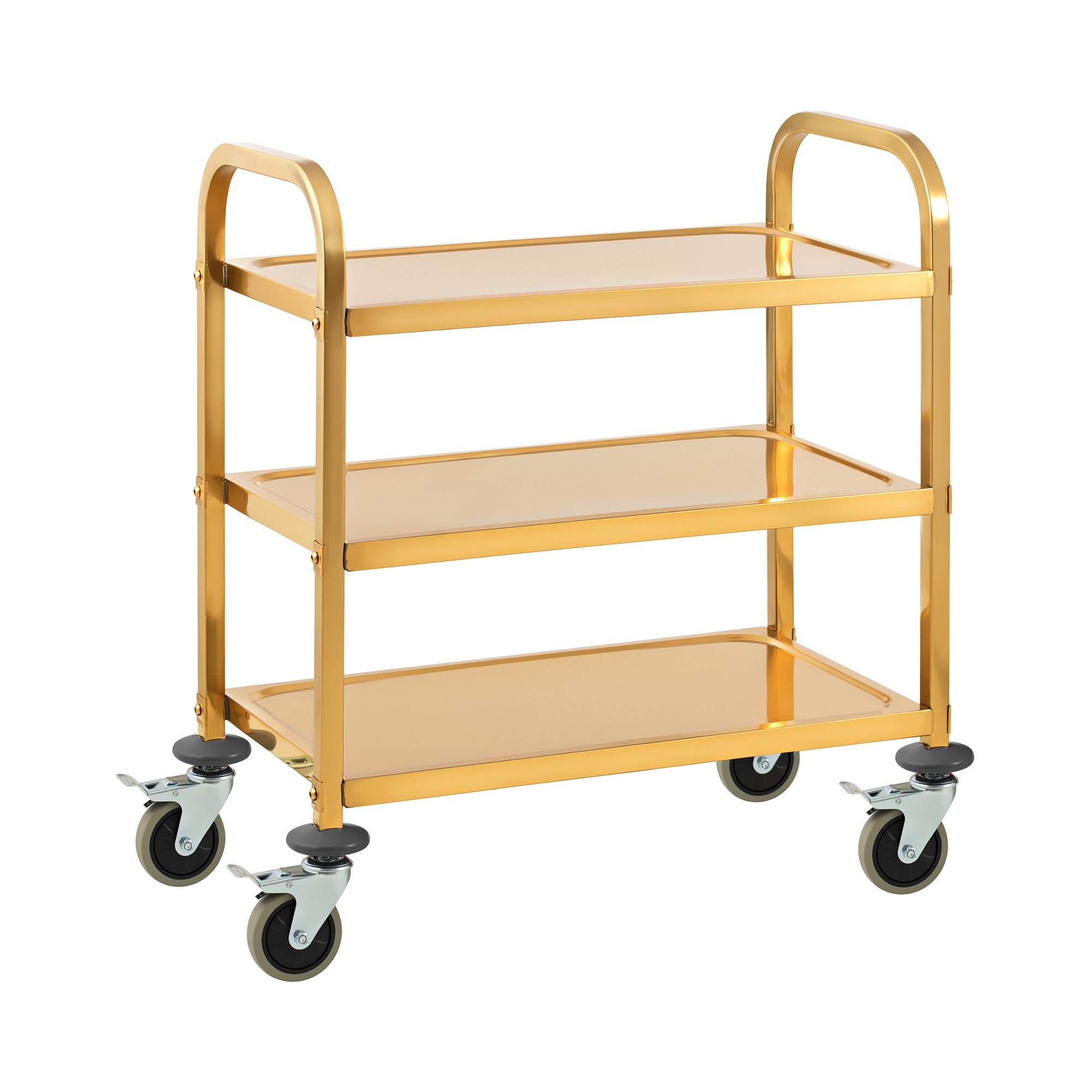 Royal Catering Servierwagen 3 Borde Geschirrwagen Küchenwagen Abräumwagen bis 240 kg Edelstahl, verschiedene Größen