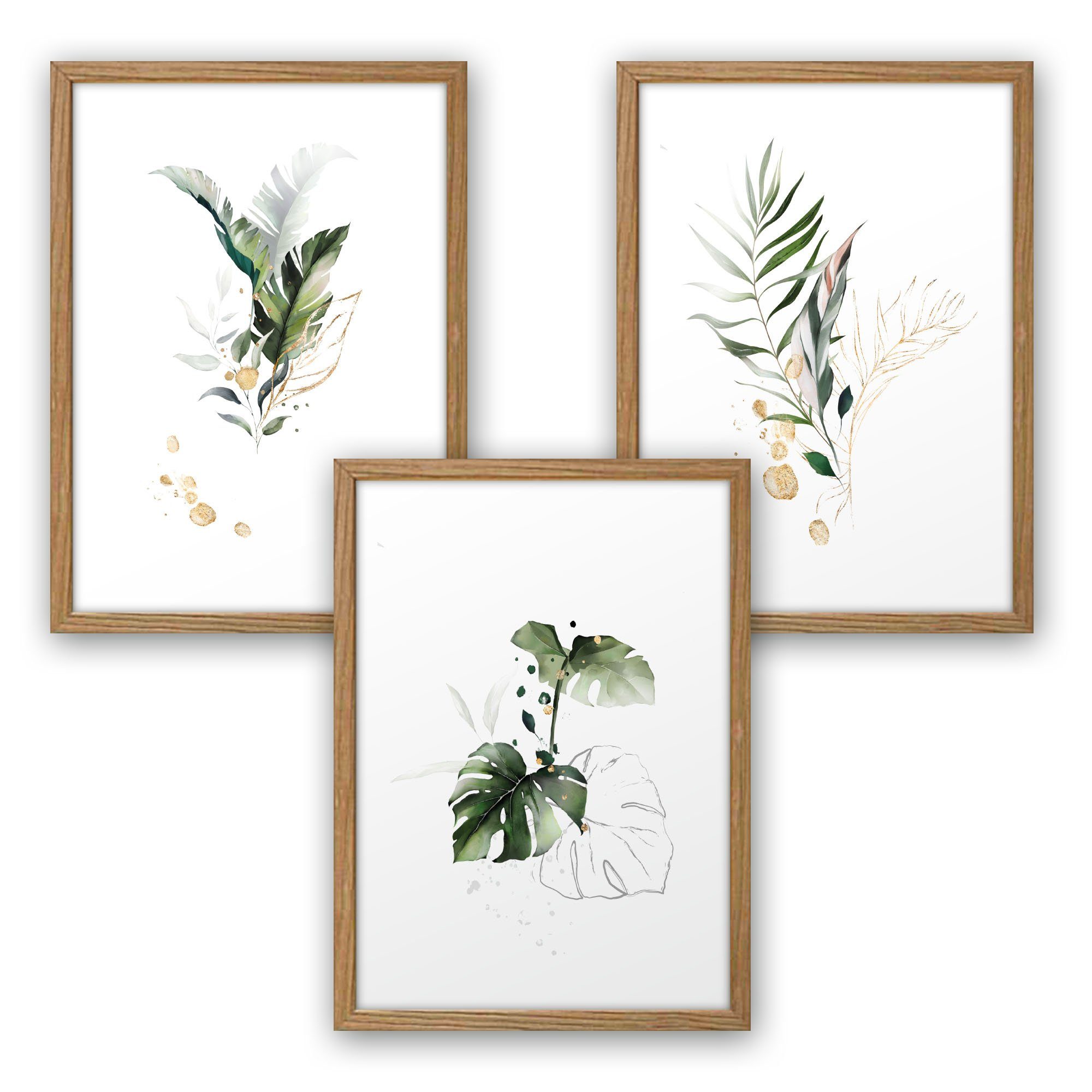 Kreative Feder Poster, Pflanzen (Set, 3 günstig online kaufen
