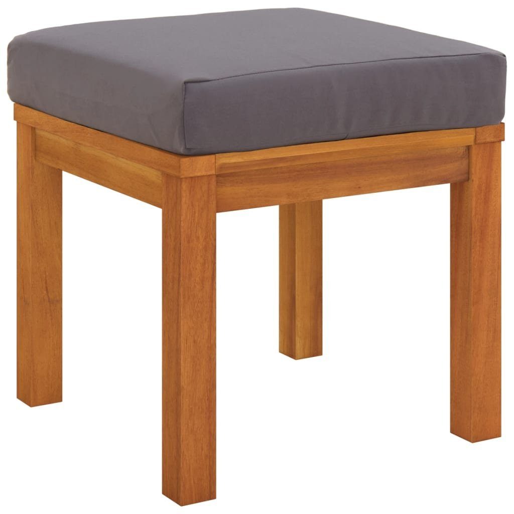 vidaXL Hocker Gartenhocker mit Kissen 2 Stk. 40x40x34 cm Massivholz (2 St) – Bild 3 von 5