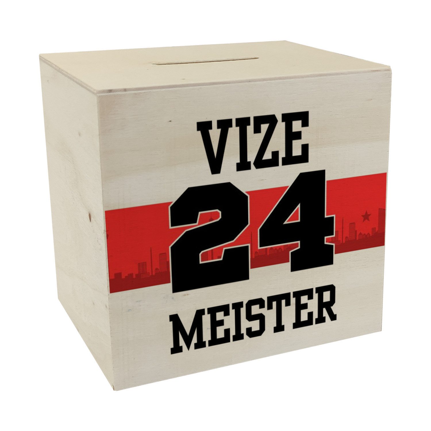 Spardose Stuttgart Brustring Spardose aus Holz mit Spruch Vizemeister 2024