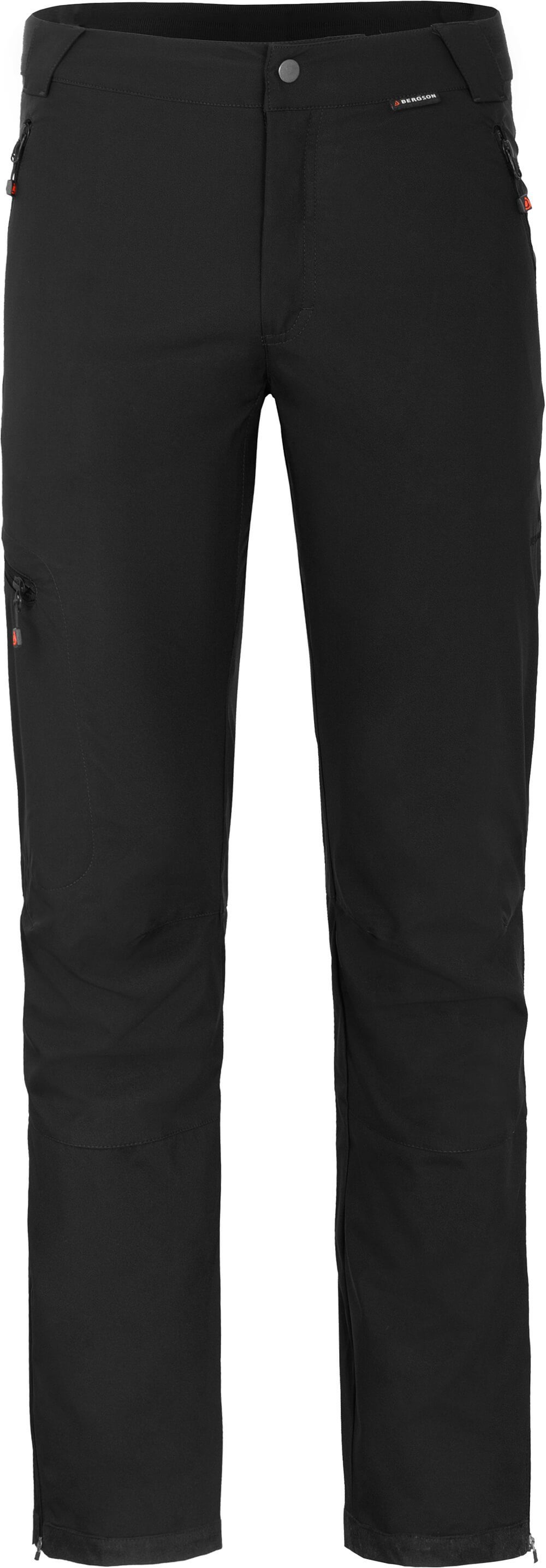Bergson Outdoorhose KALLE COMFORT Herren Softshellhose, winddicht, strapazierfähig, Normalgrößen, schwarz | Shorts