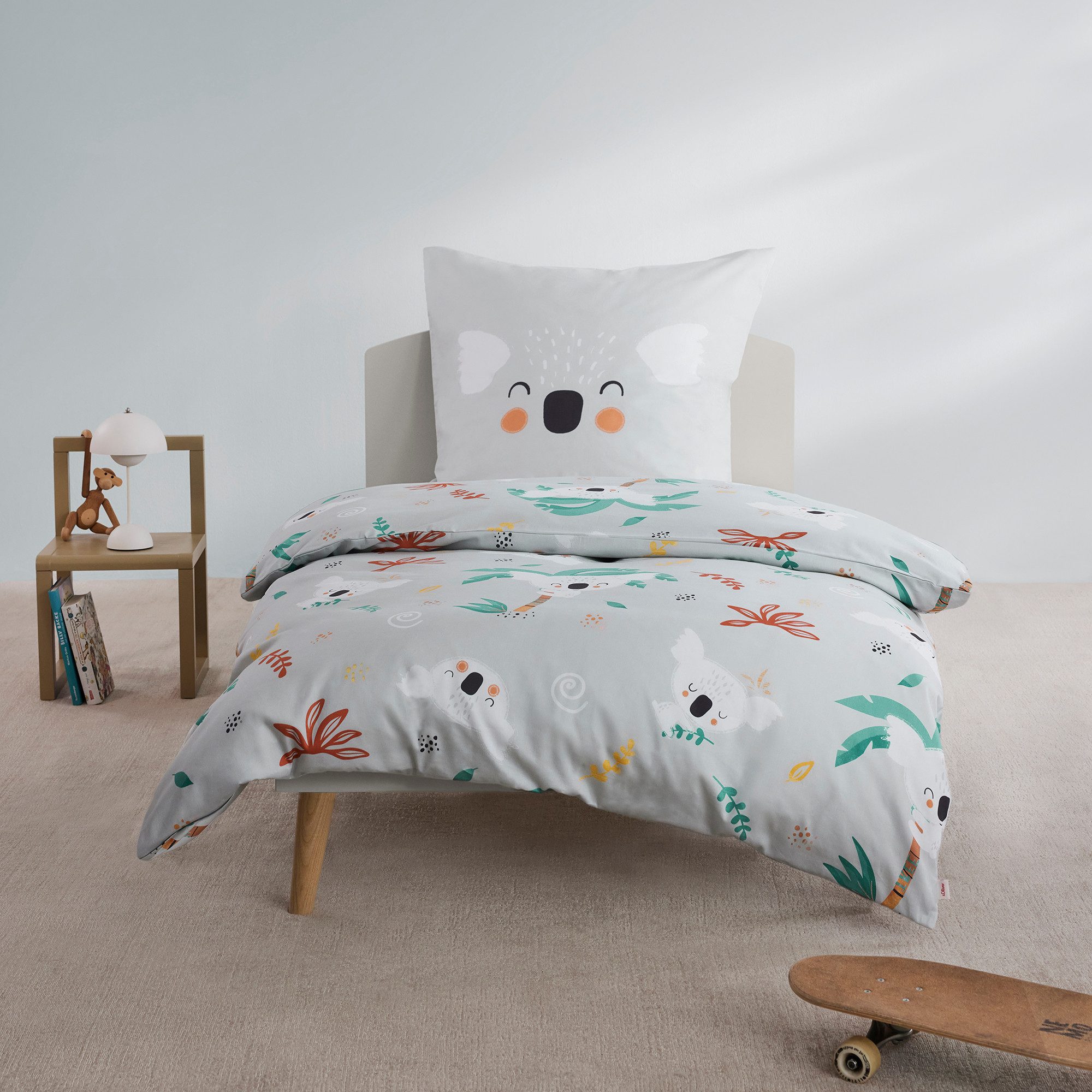 s.Oliver Kinderbettwäsche Satinbettwäsche s.Oliver Junior Koala, Mako-Satin, 2 teilig, mit süßen Koalabären – Bild 3 von 5