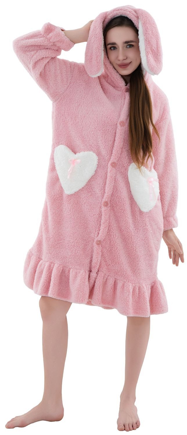 Corimori Plüschjacke Flauschiger Oversize Kuschel Deckenmantel + Kapuze pas günstig online kaufen