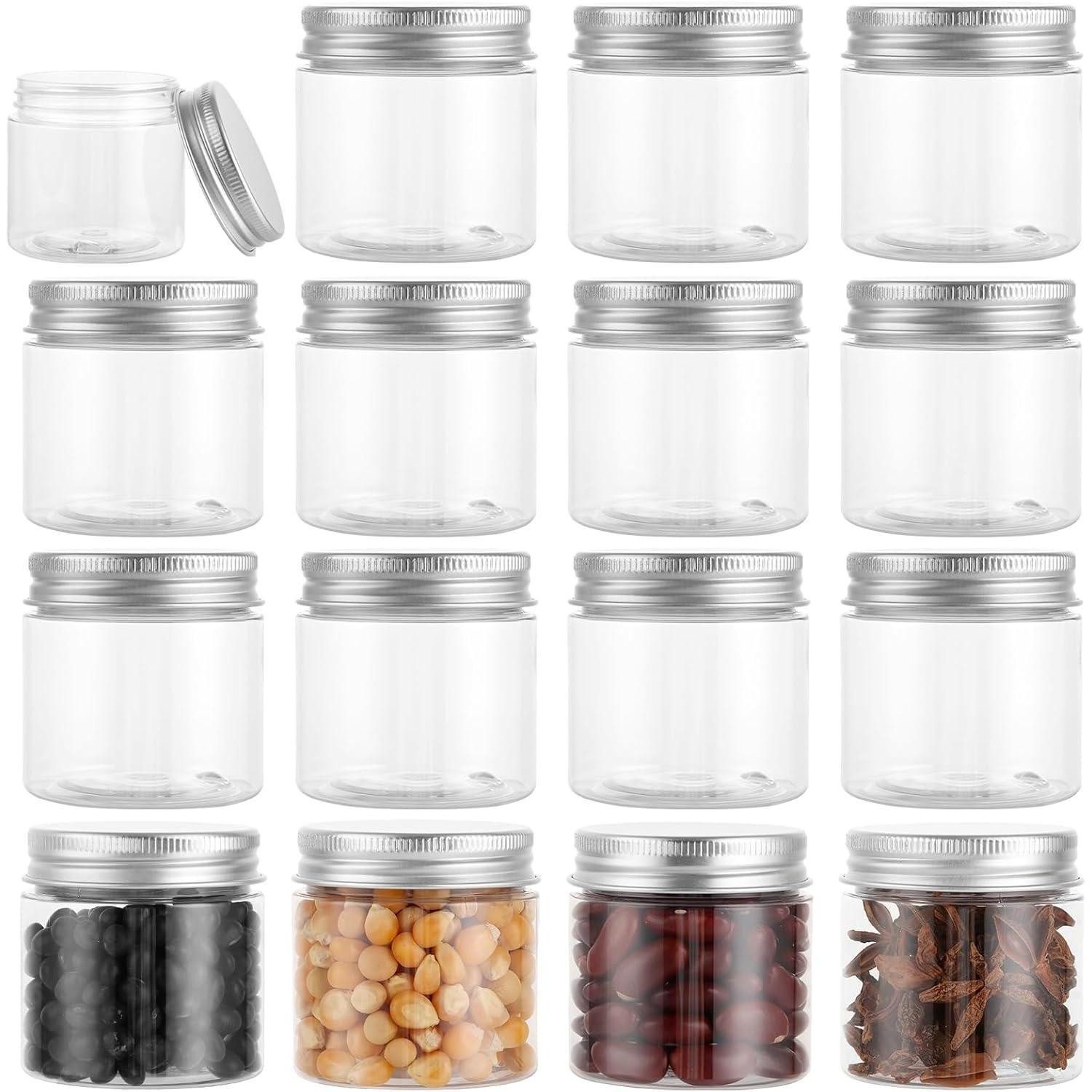 LuxusKollektion Vorratsdose Vorratsdosen Deckel Luftdicht Transparent Plastik 16er Set 60ml