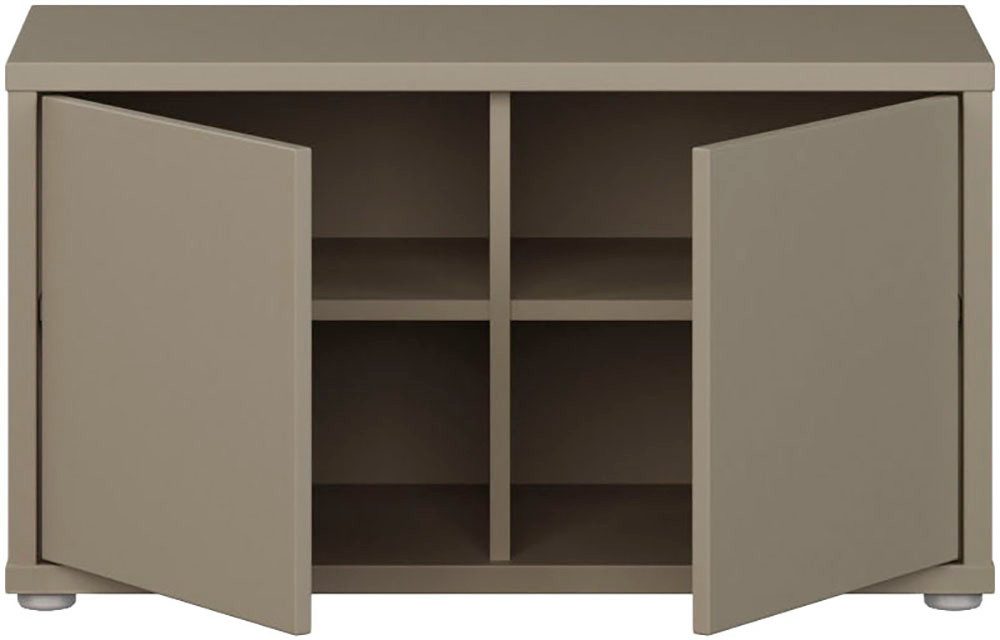 FORTE Schuhbank Alice Springs, Grifflos, 8 Paar Schuhe, Polsterauflage optional, B/H/T 74,5/41,5/34,9 cm, Push to open