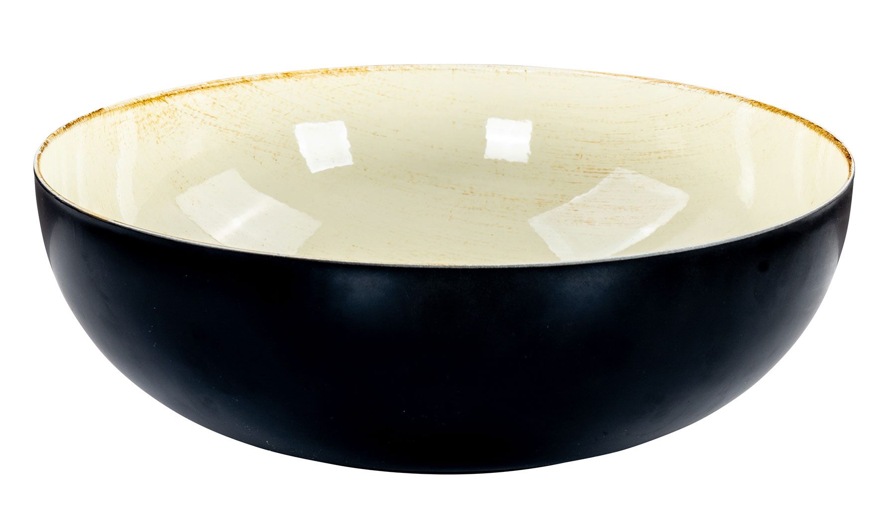 Levandeo® Dekoschale, Schale Rund Ø30cm Schwarz Creme Schüssel Antik Dekoschale Tischdeko