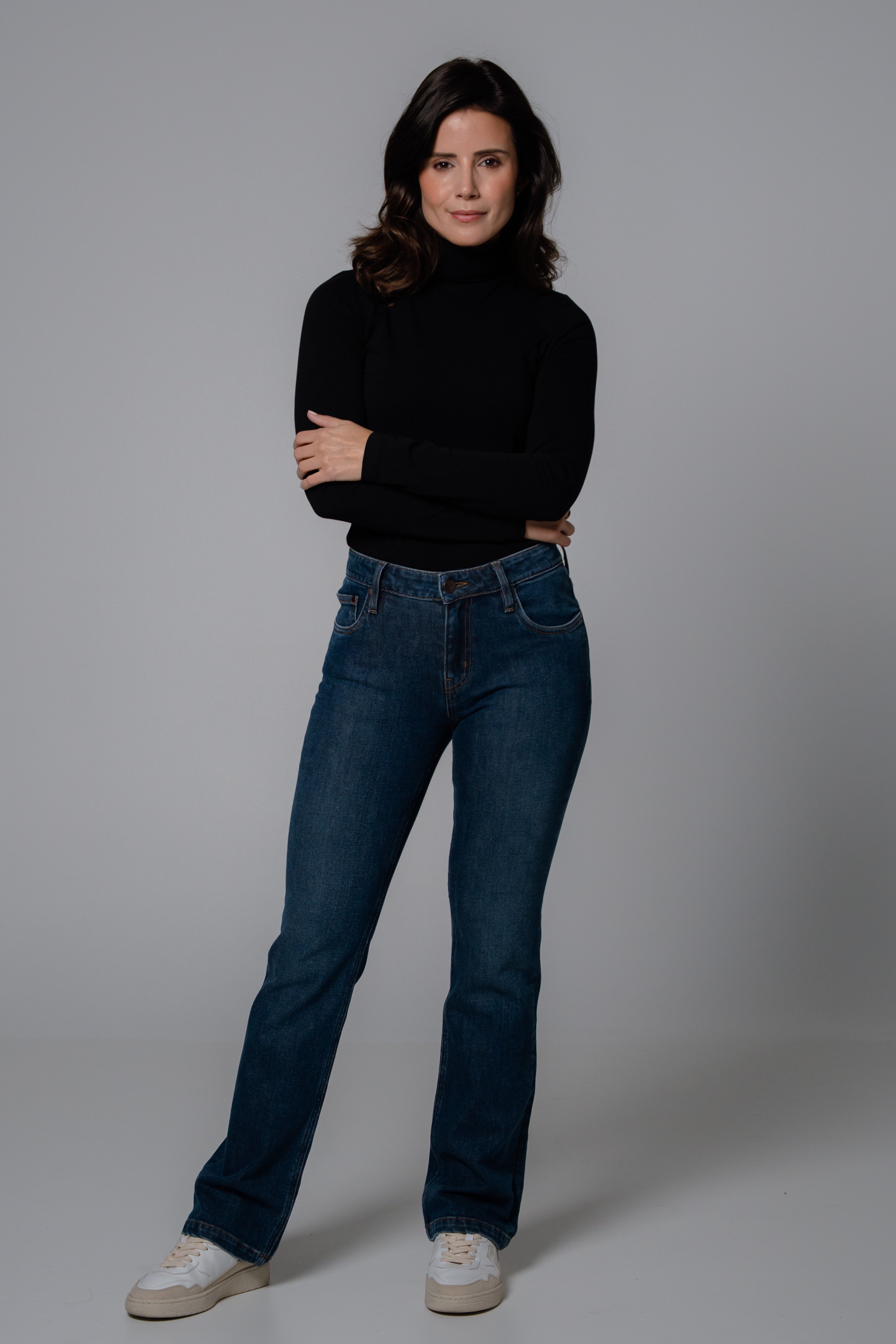 Feuervogl Straight-Jeans fv-La:ra Straight Leg, Low Waist 5-Pocket-Style