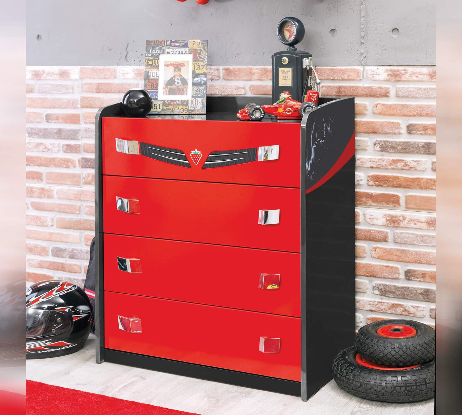 Möbel-Zeit Kommode CHAMPION RACER mit 4 Schubladen