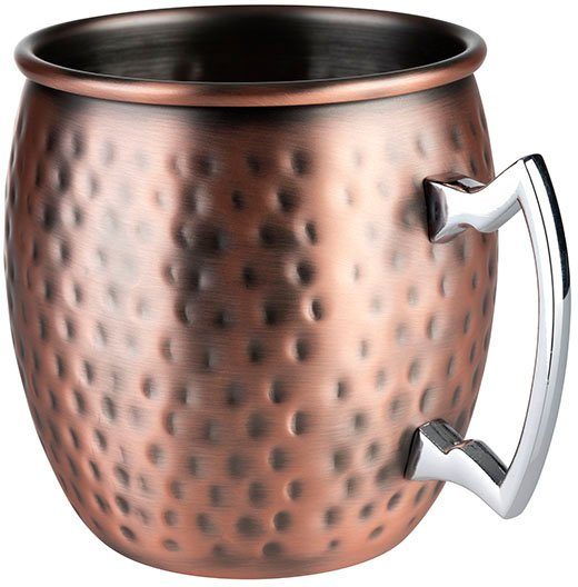 APS Becher Moscow Mule, 4-tlg., Edelstahl, 500 ml, Becher-Set im Antik-Kupfer Look, 4-teilig