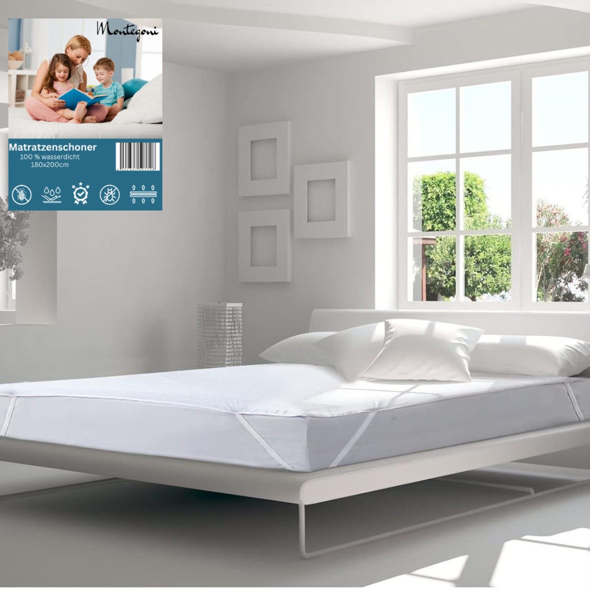 Matratzenschoner Matratzenauflage weiß – wasserfest, 90 x200 & 180 x 200 cm günstig online kaufen