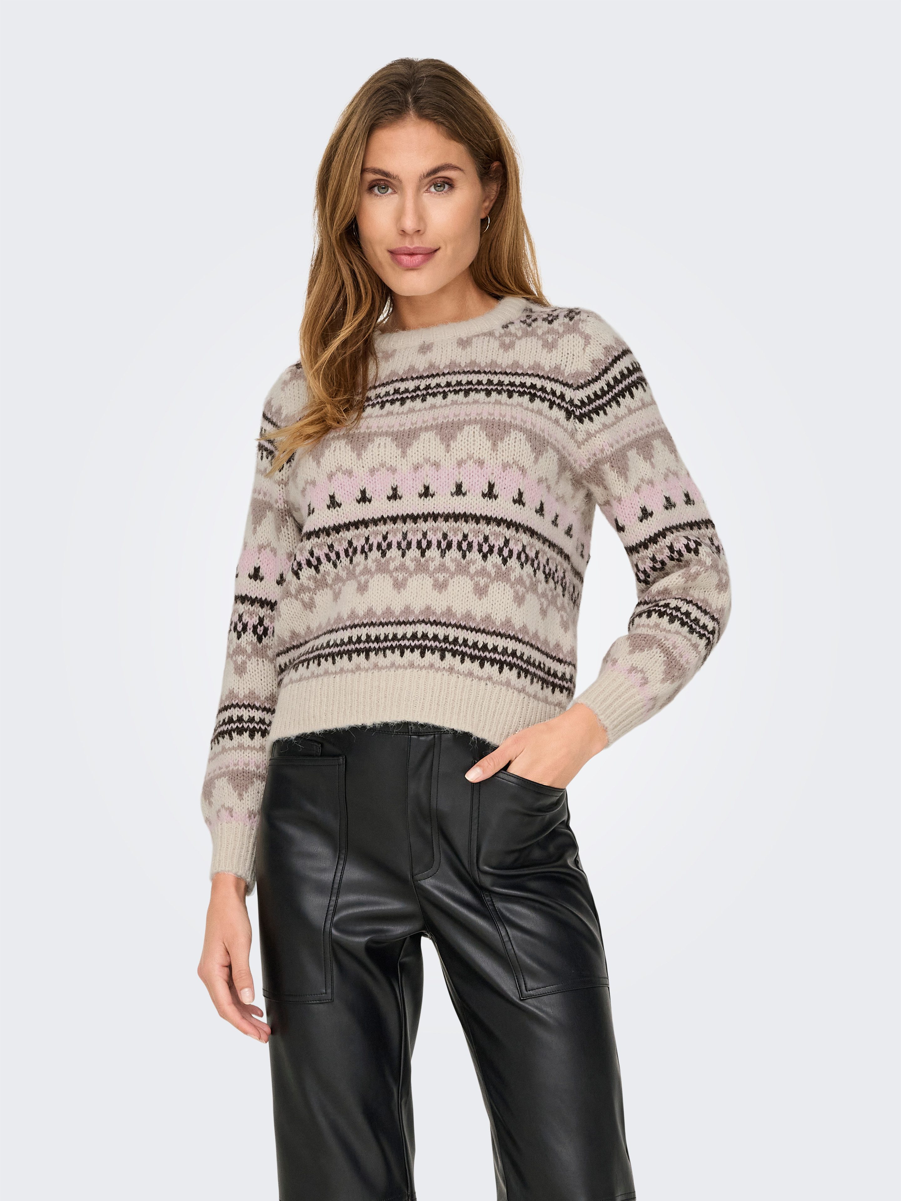 Rundhalspullover ONLMONTANA L/S LIFE O-NECK CC KNT