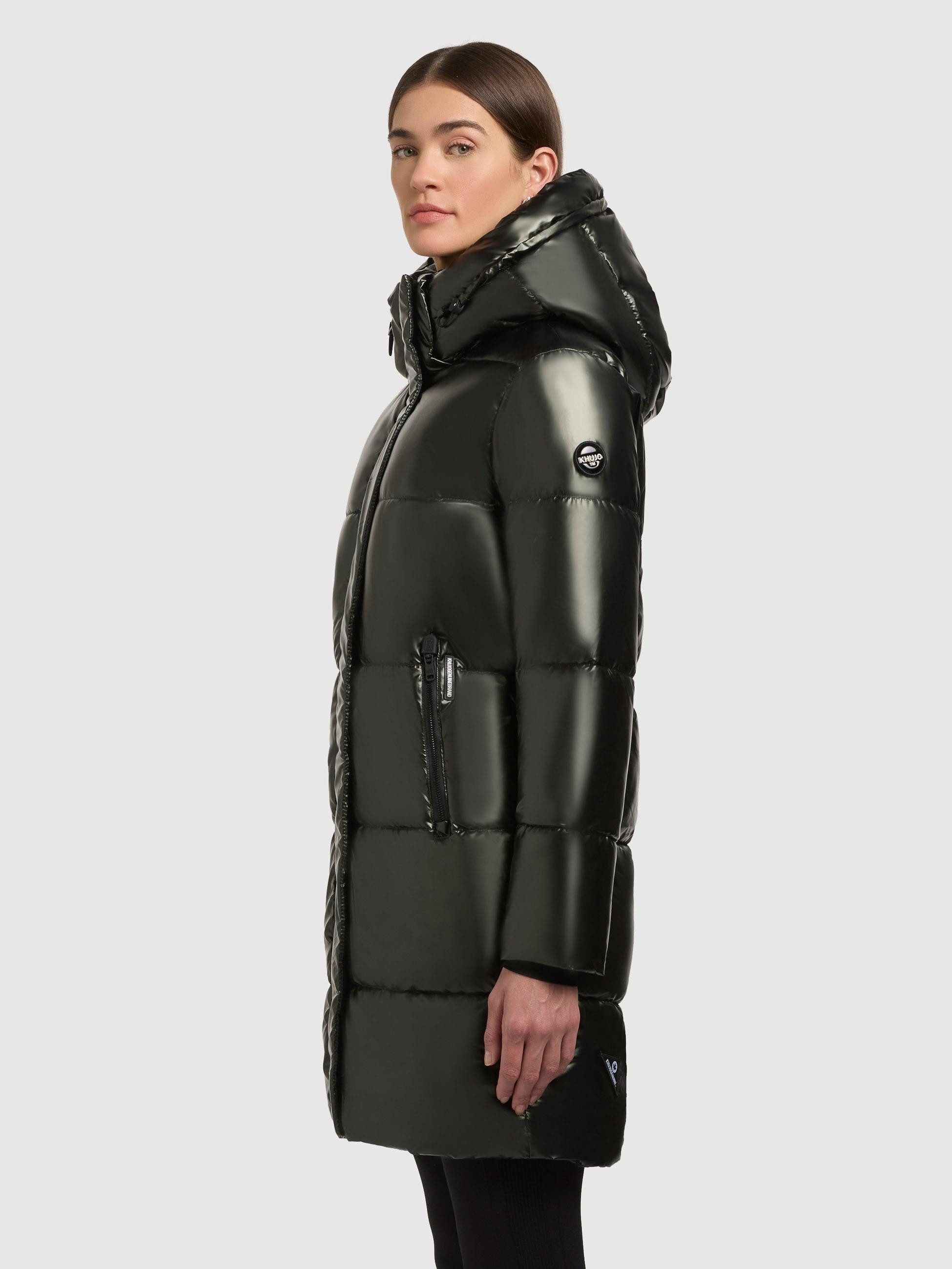 khujo Steppmantel Haya Shiny-YM Wasserdichter gesteppter Damen Winter Kurzmantel