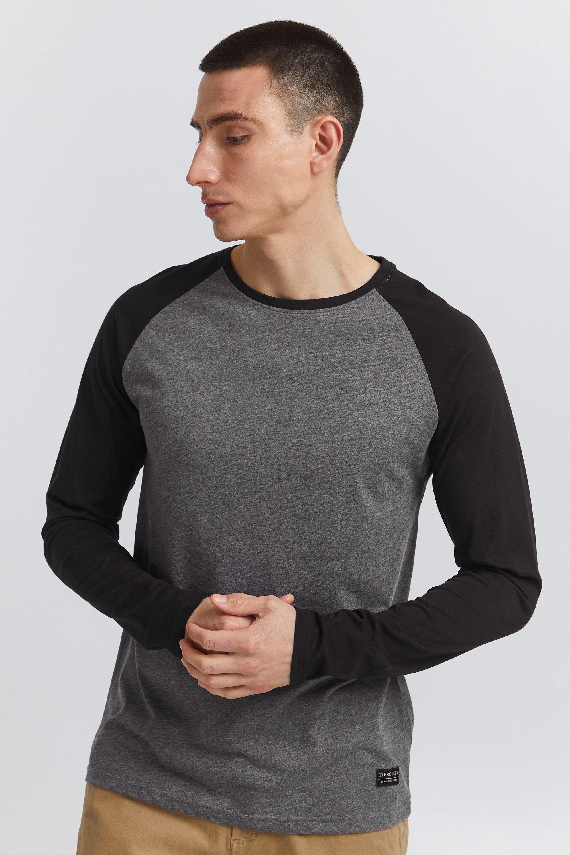 PRBane Project Gray 11 11 Melange Project Langarmshirt