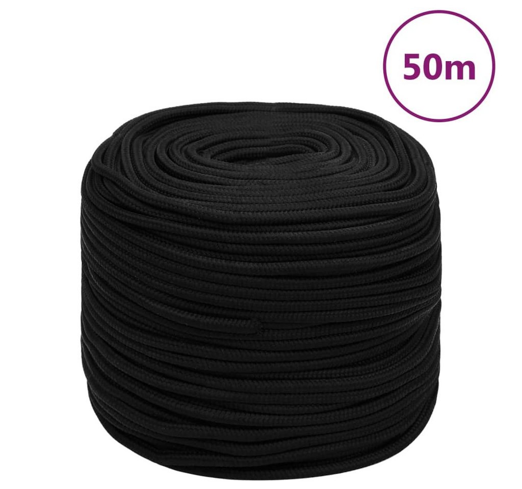 Thumbnail - vidaXL Seil, Arbeitsseil Schwarz 8 mm 50 m Polyester