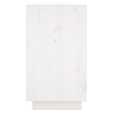 vidaXL Sideboard Sideboard Weiß 111x34x60 cm Massivholz Kiefer (1 St)
