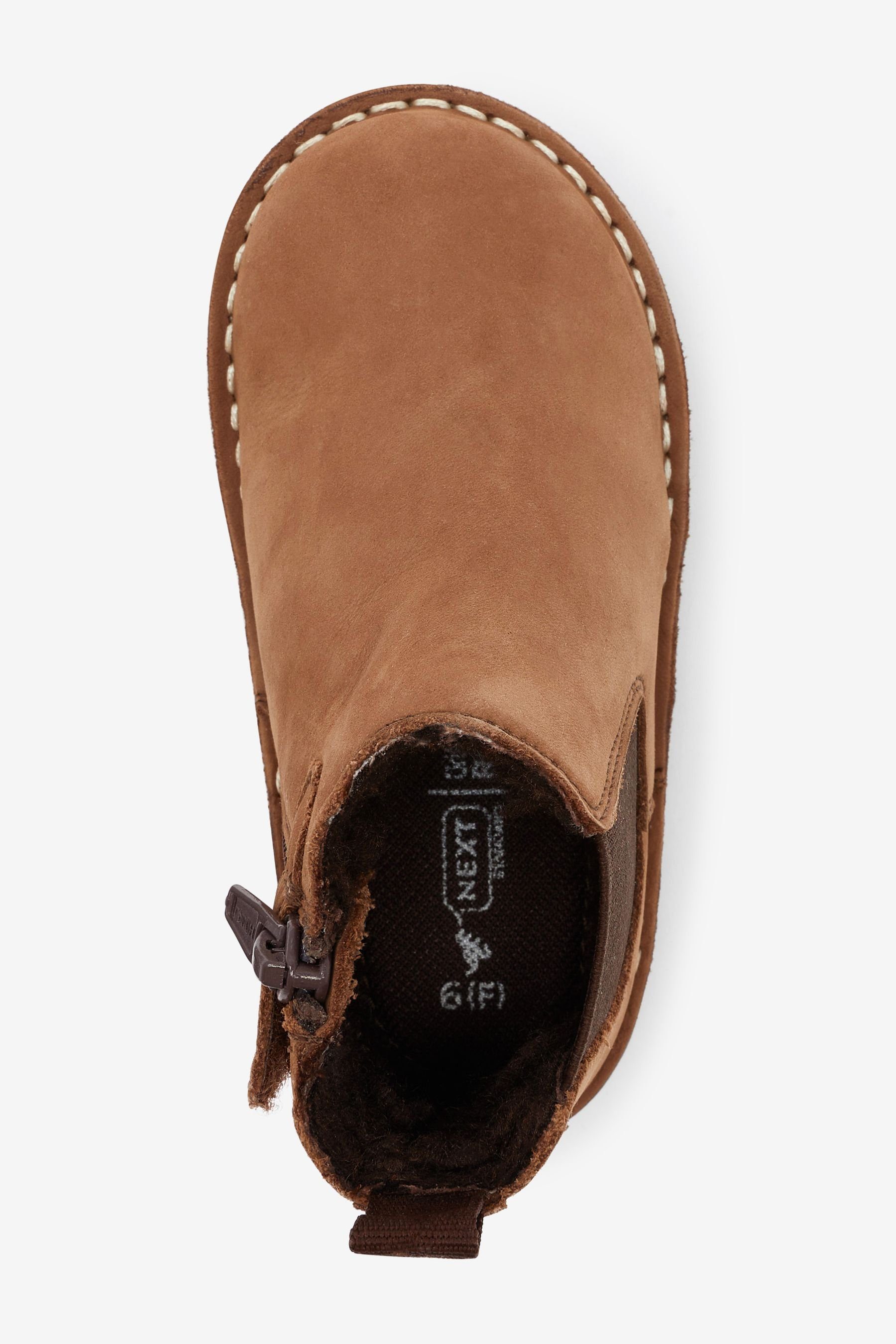 Next Warmgefütterte Chelsea-Stiefeletten aus Leder Chelseaboots (1-tlg)