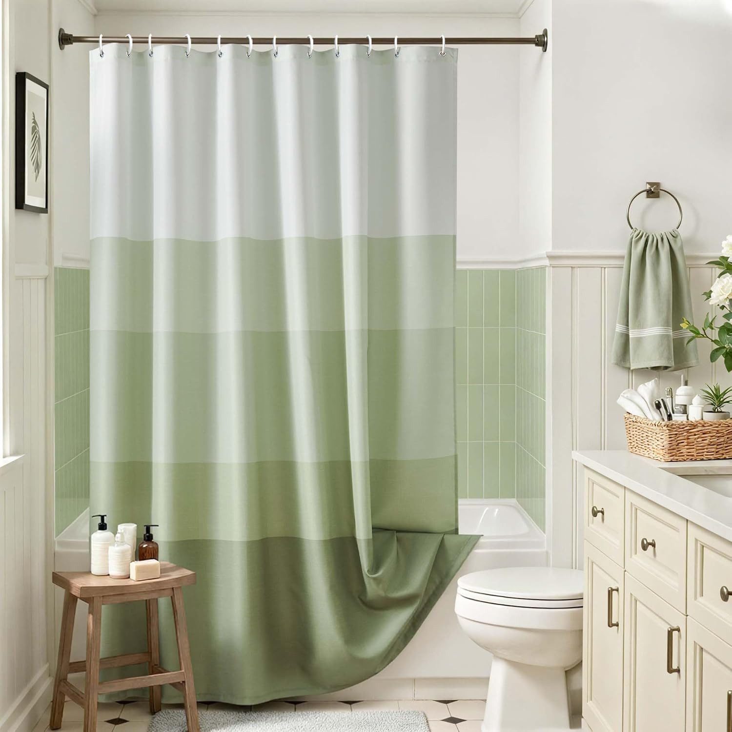 Agger Duschvorhang 180x180 cm Badewanne Waschbar Textil Shower Curtains