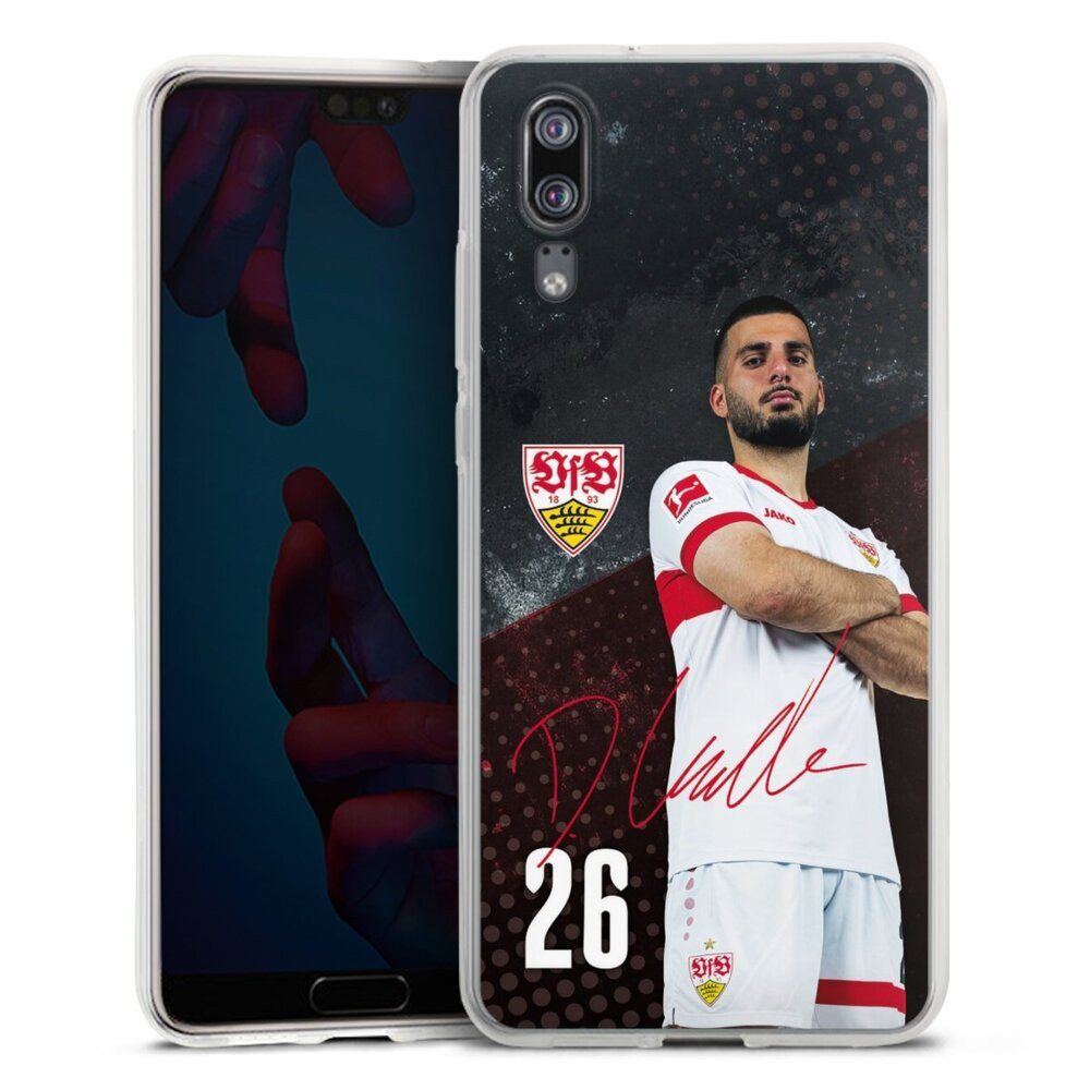 DeinDesign Handyhülle VfB Stuttgart Deniz Undav Offizielles Lizenzprodukt Deniz Undav 24/25, Huawei P20 Silikon Hülle Bumper Case Handy Schutzhülle