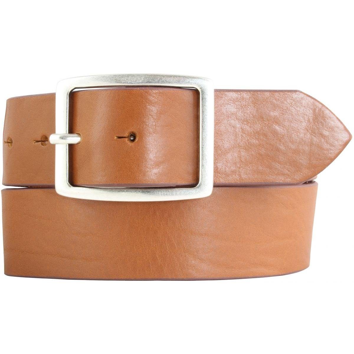 Ledergürtel Jeansgürtel aus Vollrindleder mit Doppel-Schnalle 4,5 cm - Leder-Gürte