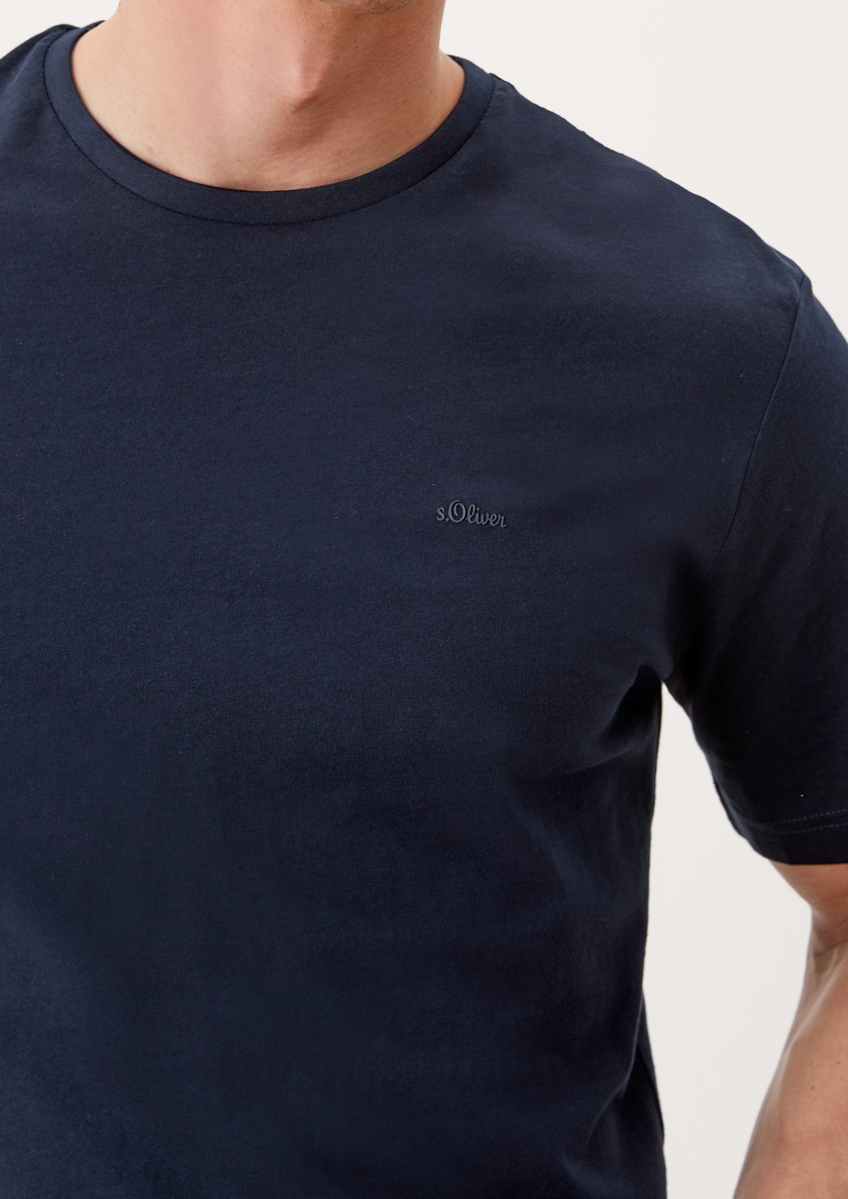 Kurzarmshirt Jerseyshirt mit Crew Neck (1-tlg) günstig online kaufen