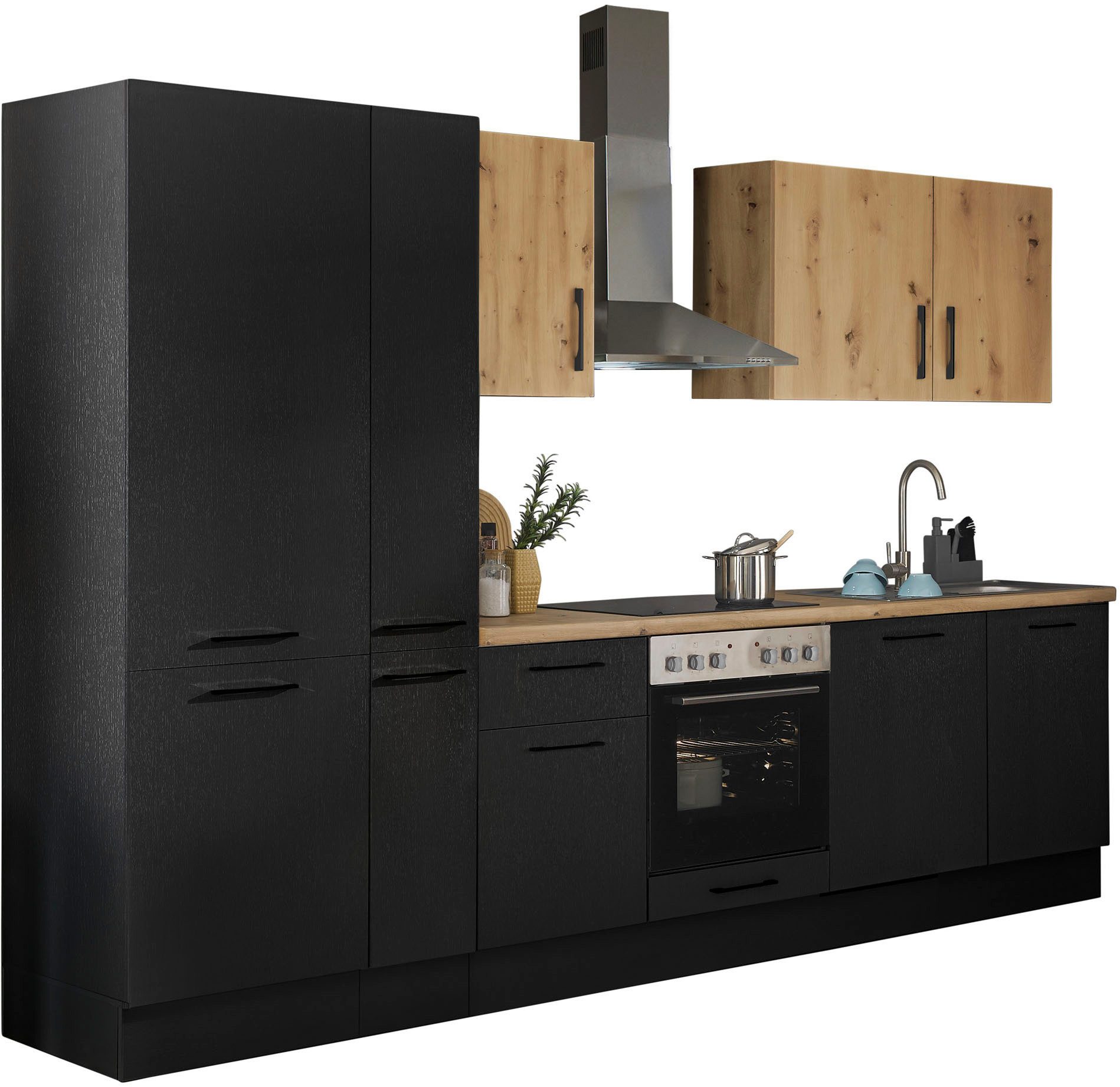 BASIC by Balculina Küchenzeile Turin, Breite 310 cm, wahlweise mit E-Geräten