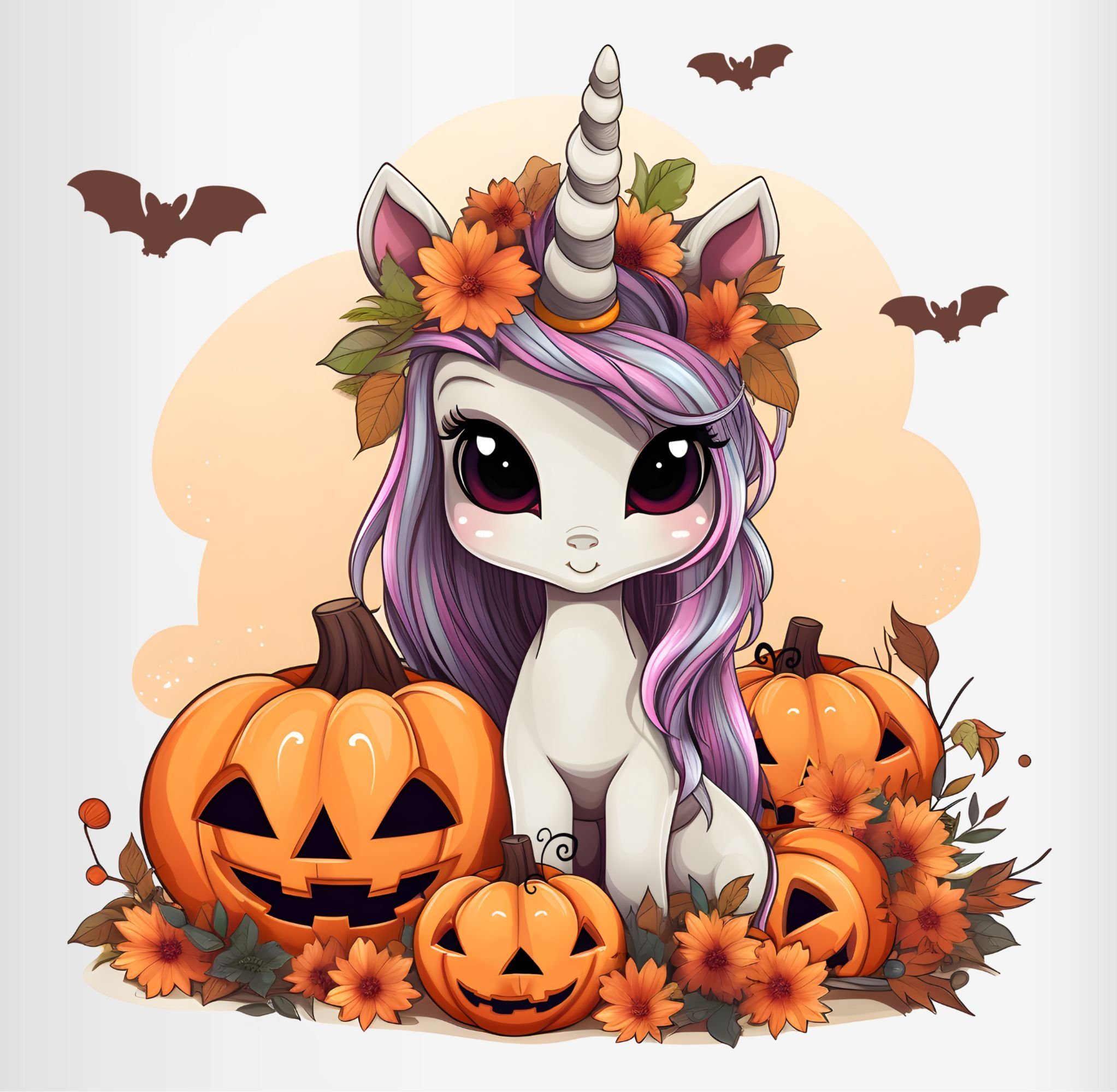 Unicorn Halloween 2 Süßes Kürbis, Tassen Tasse Bordeauxrot Halloween Shirtracer Keramik, Einhorn